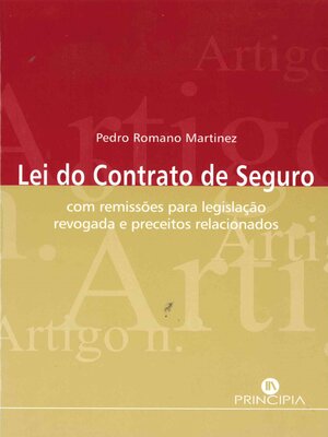 cover image of A Lei do Contracto de Seguro